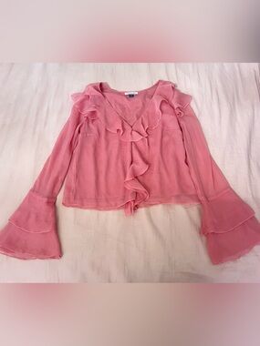 American Eagle Outfitters Dusty Pink V-Neck Top